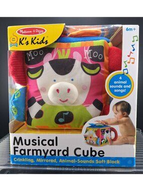 Melissa & Doug Ks Kids Musical Farmyard Cube Toy 6 Months+